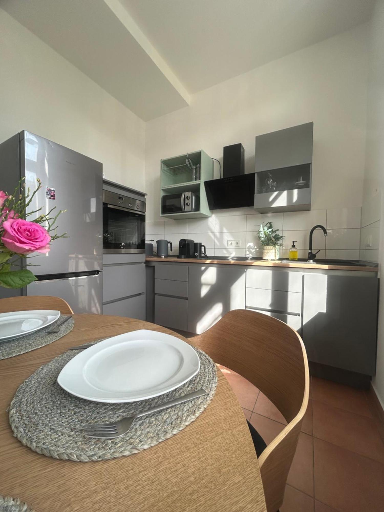 Mintara Komfort Apartment Mit Grill -Terrasse, Sky Und Parkplatz Magdeburg Bagian luar foto